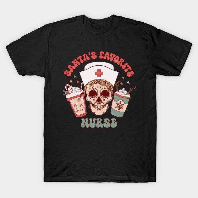 Santa's Favorite Nurse T-Shirt by MZeeDesigns